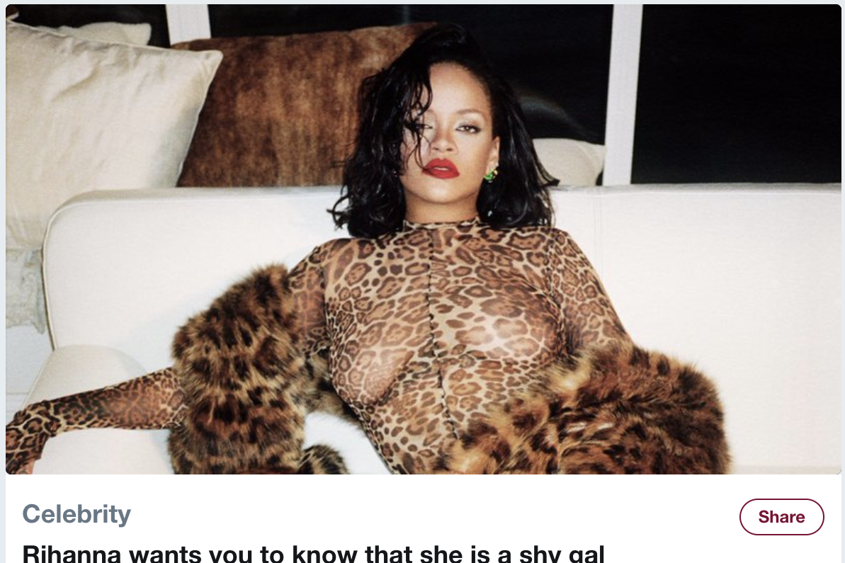 The Rihanna Twitter moment posted on Monday.