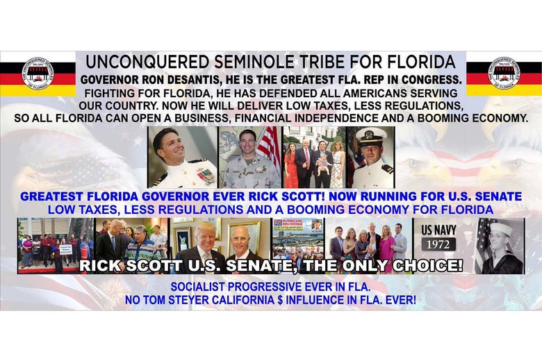 "Unconquered Seminol Tribe For Florida" meme