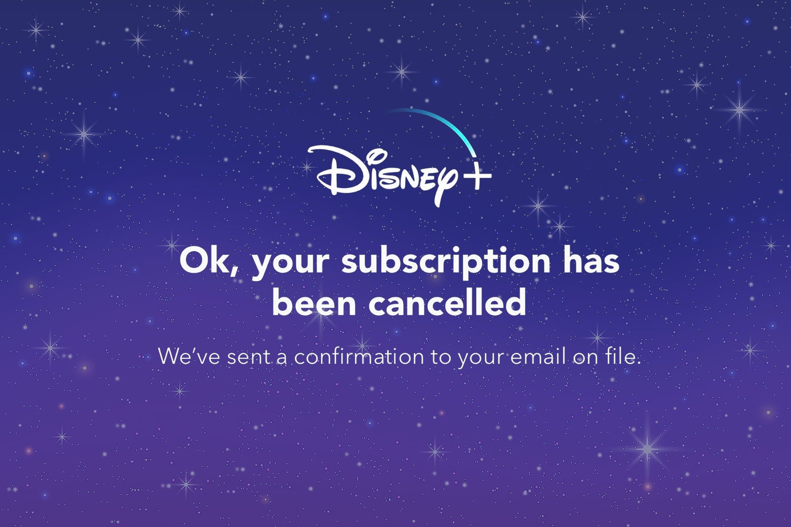 Eine Disney+-Kündigungsseite