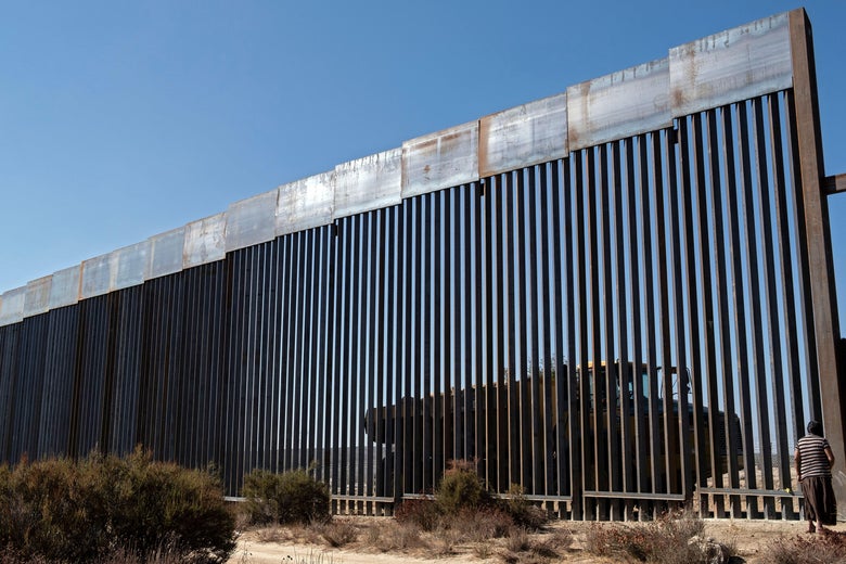 A view of the U.S.-Mexico border fence