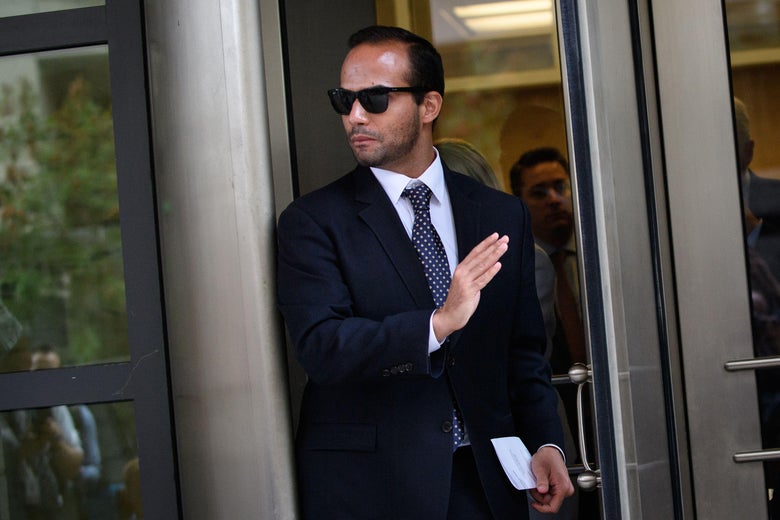 Foreign policy advisor to President Donald Trump's election campaign, George Papadopoulos leaves the US District Courts after his sentencing in Washington, D.C. on September 7, 2018. 
