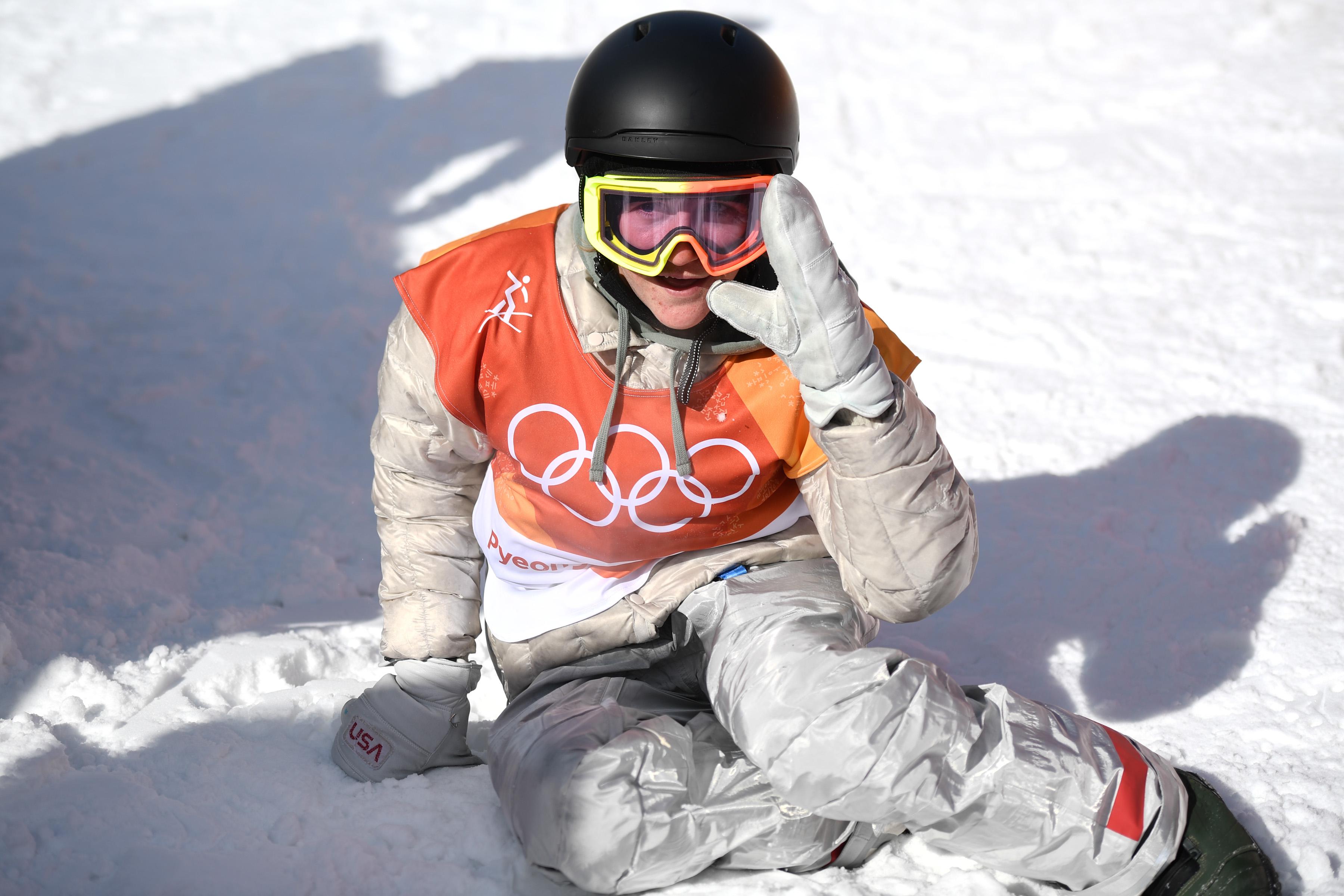 US Redmond Gerard reacts during the final of the men's snowboard slopestyle at the Phoenix Park during the Pyeongchang 2018 Winter Olympic Games on February 11, 2018 in Pyeongchang. / AFP PHOTO / Martin BUREAU (Photo credit should read MARTIN BUREAU/AFP/Getty Images)