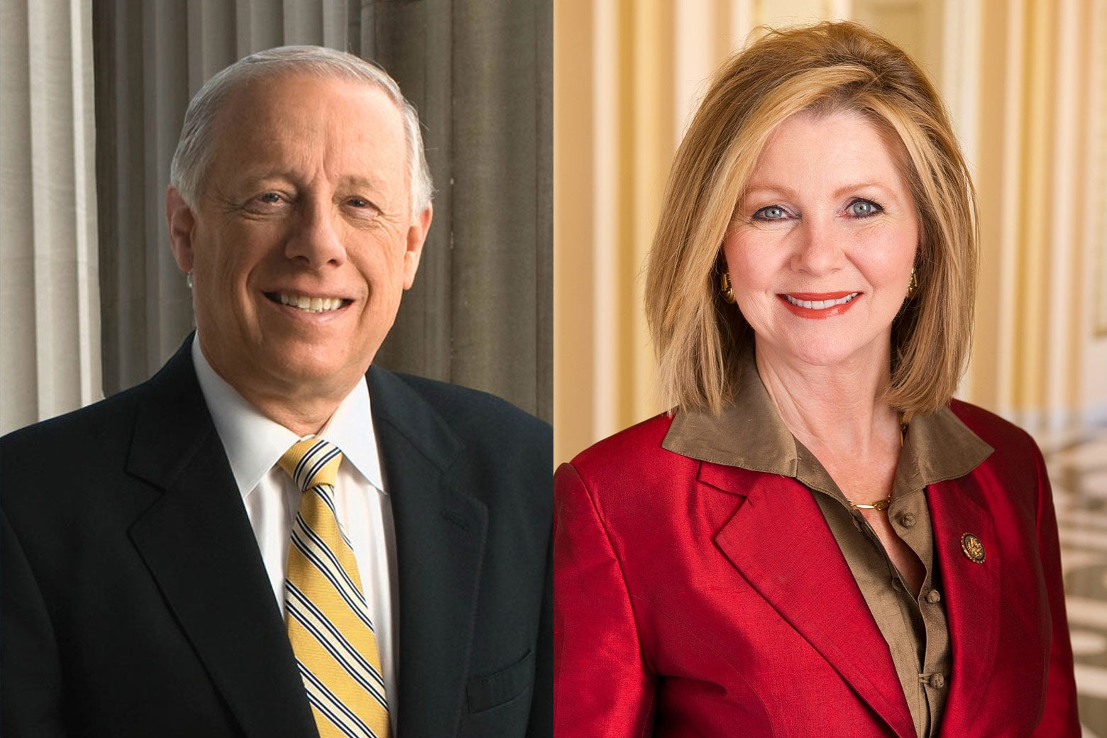 Official Tennessee state photograph of Phil Bredesen and Marsha Blackburn, member of the United States Congress.