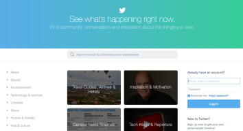 Twitter logged-out homepage