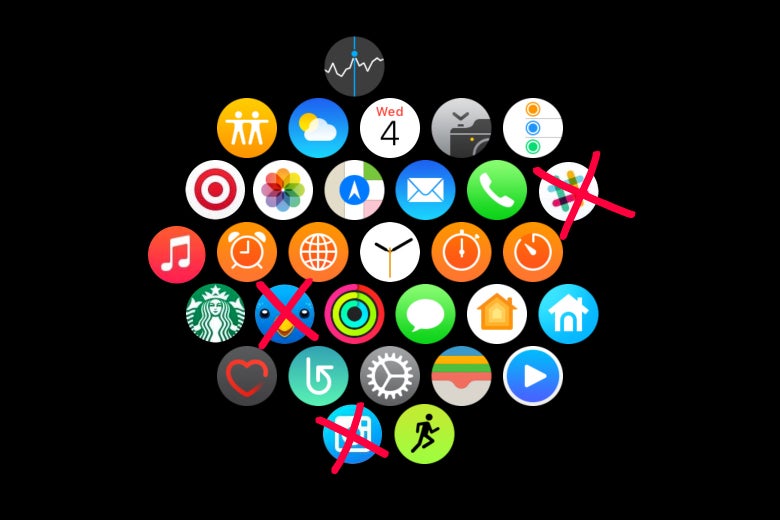 Apps deleted from Apple Watch.