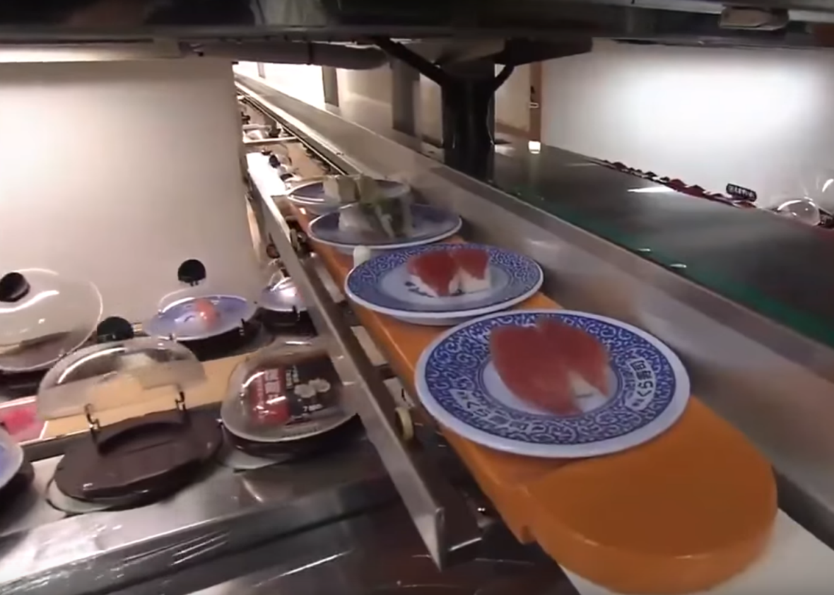 Conveyorbelt sushi delivers the traditional dish in a most modern way