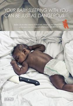 Safe Sleep Awareness ad.