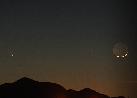 the comet and the Moon