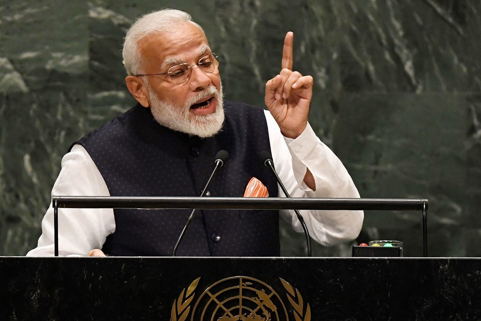 Indian Prime Minister Narendra Modi at the U.N. General Assembly on Friday in New York.