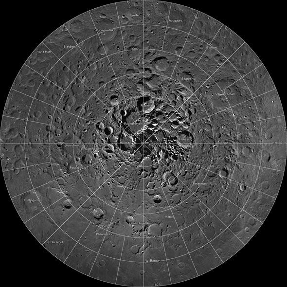 Moon north pole