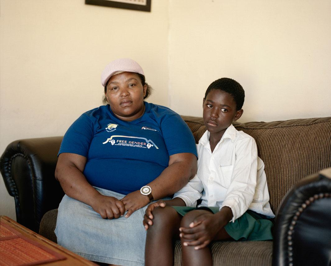 Nono Ntshangan, Nyanga, Cape Town After Nono Ntshangan’s cousin discovered she was a lesbian, he raped her each time he saw her. She had his daughter in 2000. "He never approved of me being a lesbian, he always wanted me to be a girl."After the last incident Nono went to the hospital and discovered she was pregnant. “I told my Aunt what had happened and my family dismissed it.  They never approved of me being a lesbian, they always wanted me to be a girl.”