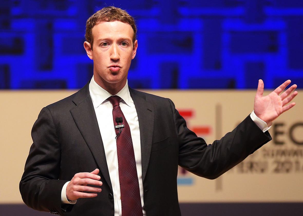 Facebook CEO and chairman Mark Zuckerberg speaks during a session of the APEC CEO Summit, part of the broader Asia-Pacific Economic Cooperation (APEC) Summit in Lima on November 19, 2016.