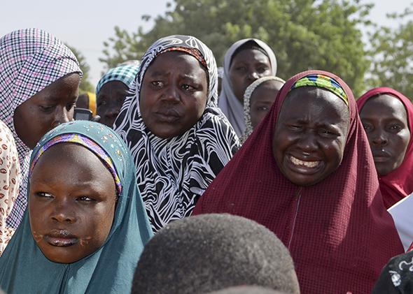 Mothers of kidnapped school girls