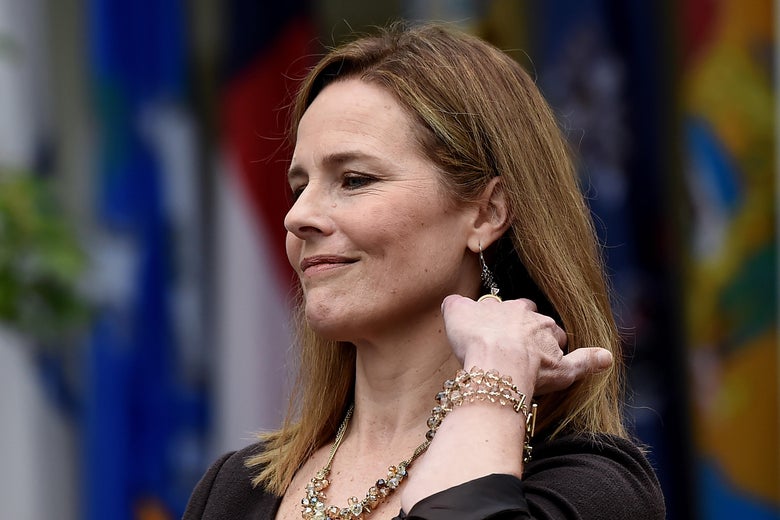 Judge Amy Coney Barrett speaks after being nominated to the Supreme Court by President Donald Trump in the Rose Garden of the White House in Washington, DC on September 26, 2020.