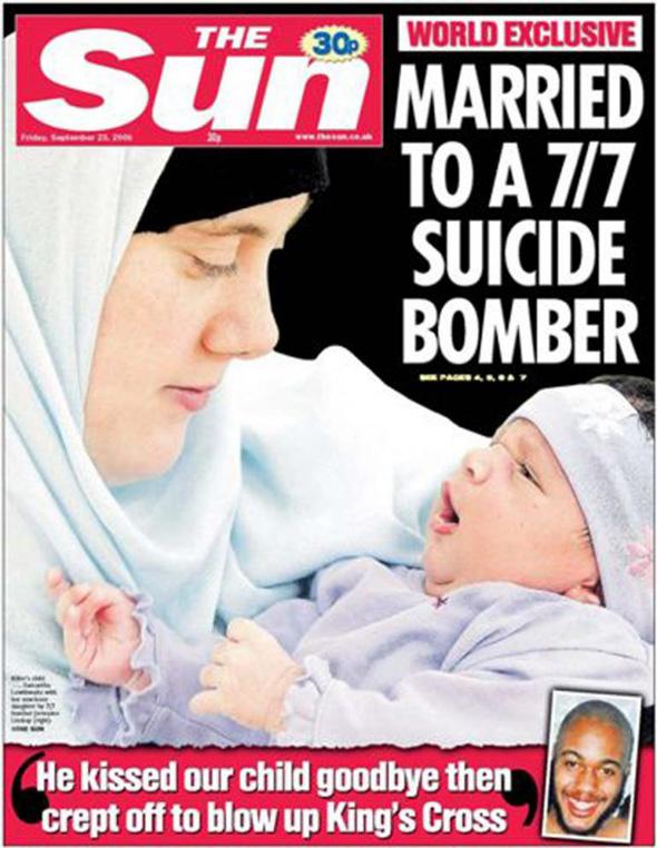 Lewthwaite on the cover of a September 2005 edition of the British newspaper the Sun.