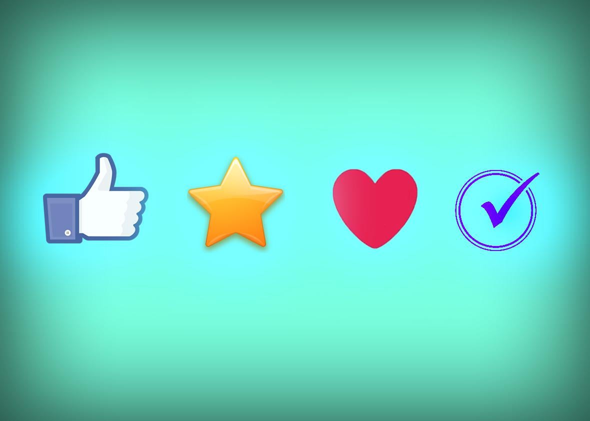 twitter favorite and heart buttons.