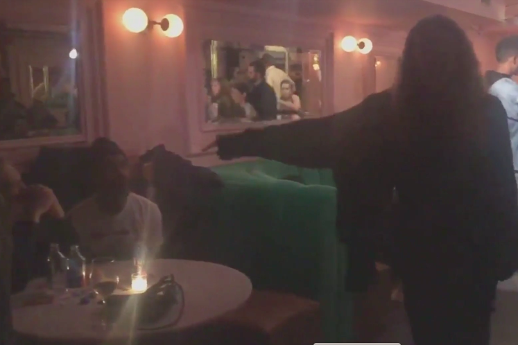 Women escorted out after confronting Harvey Weinstein at New York young actors event.