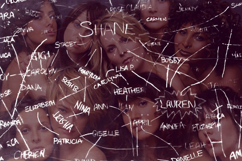 L Word characters behind THE CHART.