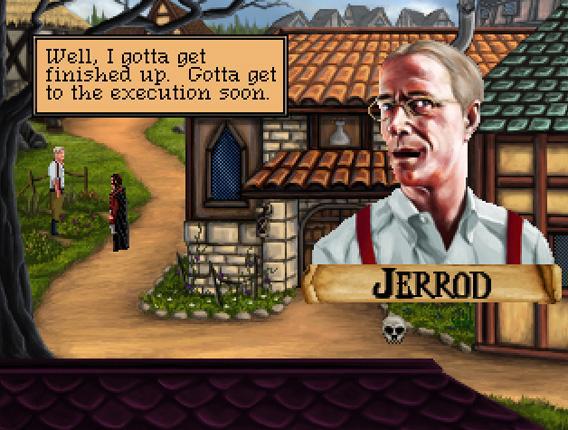Jerrod the apothecary is voiced by Cyrus Nemati.