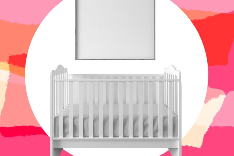Crib and frame.