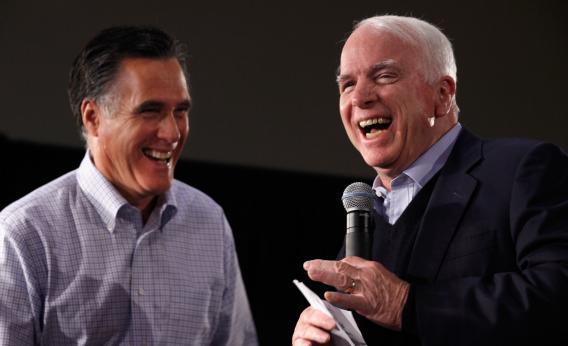 Mitt Romney and John McCain