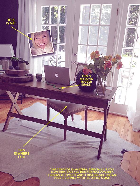 Holly Allen's desk at home in Georgia.