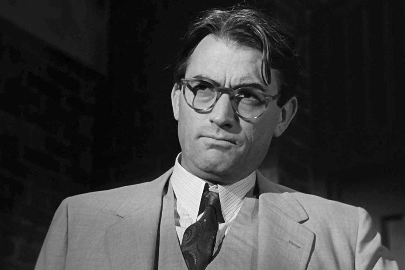 Gregory Peck as Atticus Finch in To Kill a Mockingbird.