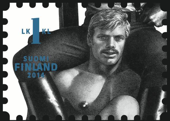 One of Finland's Tom of Finland postage stamps.
