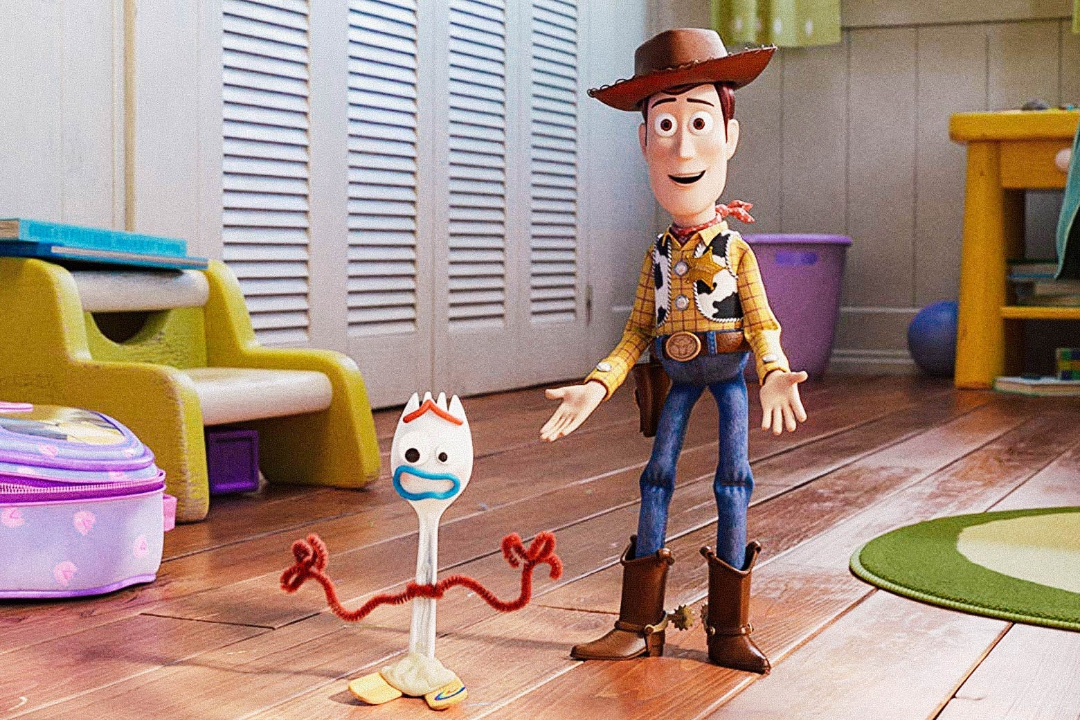Woody and Forky in Toy Story 4.