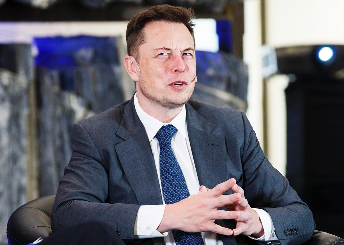 Elon Musk, CEO of Tesla Motors attends an environmental conference at Astrup Fearnley Museum in Oslo, Norway on April 21, 2016. 