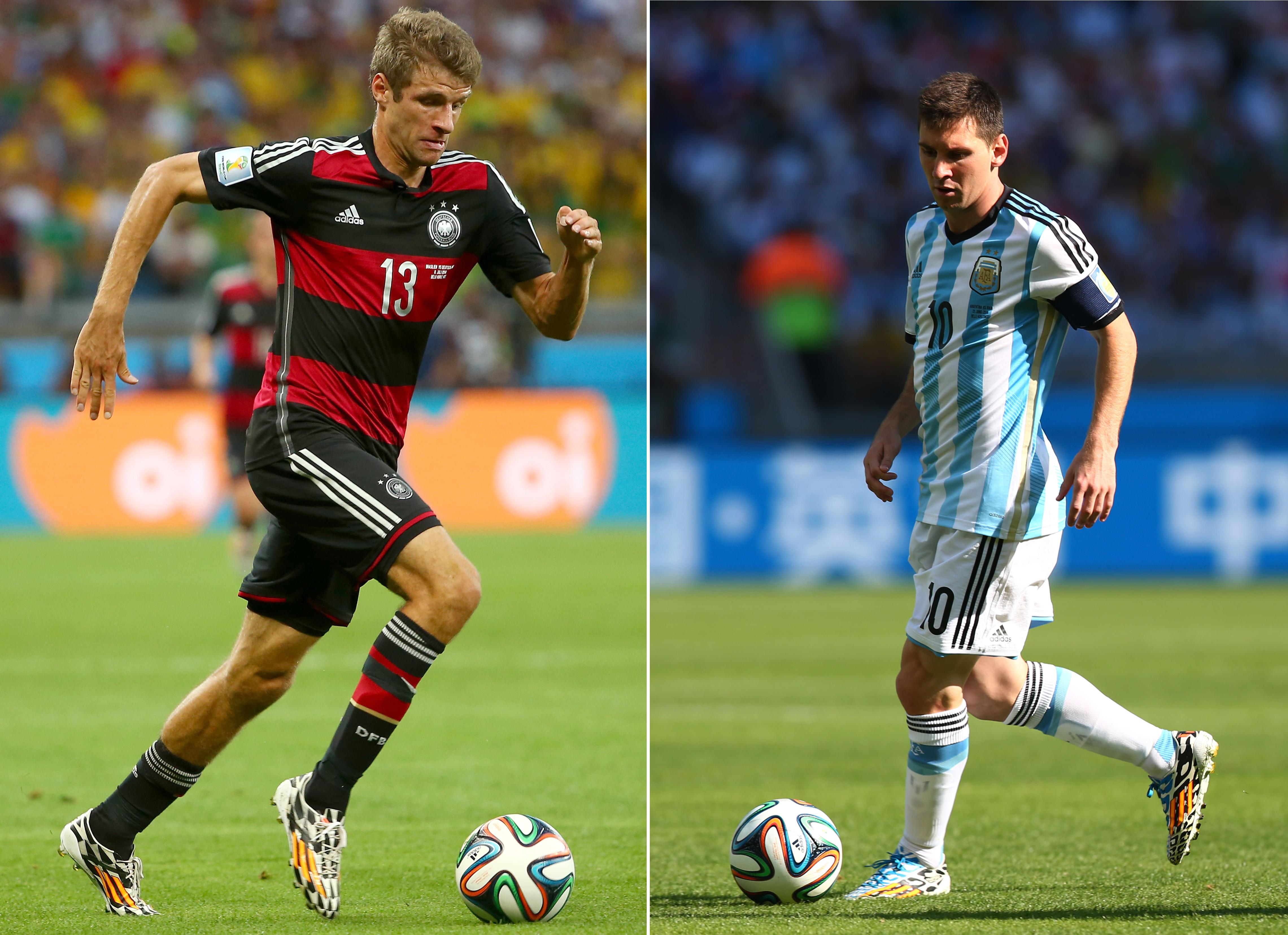 Thomas Müller and Lionel Messi