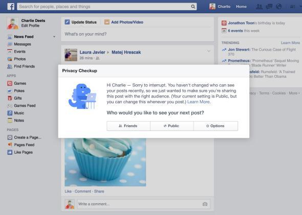 Facebook's friendly blue privacy dinosaur