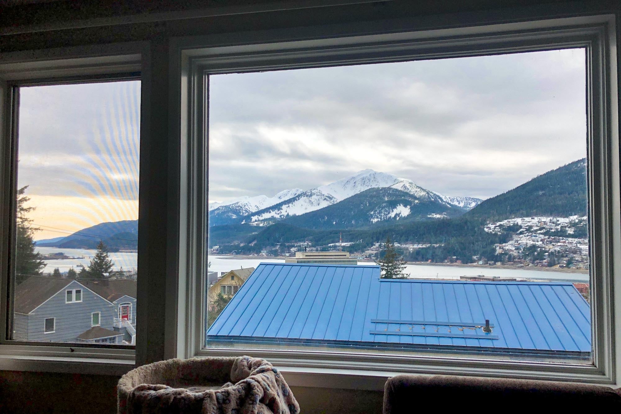 View of majestic mountains.