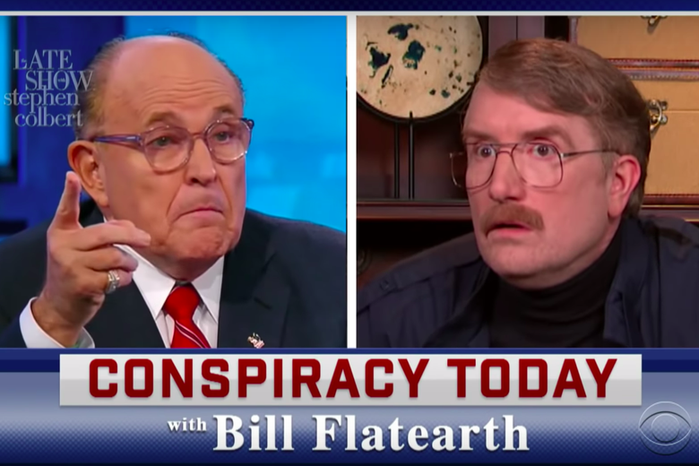 Watch Rudy Giuliani on Colbert’s Late Show unearth Ukrainian Sasquatch bribes (VIDEO).