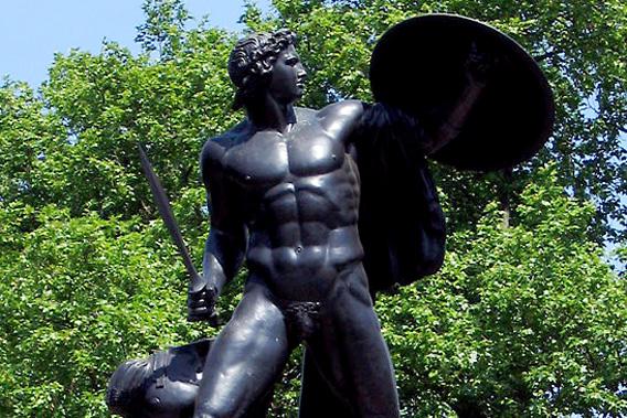 Achilles by Richard Westmacott, The Wellington Monument at Hyde Park Corner, London.