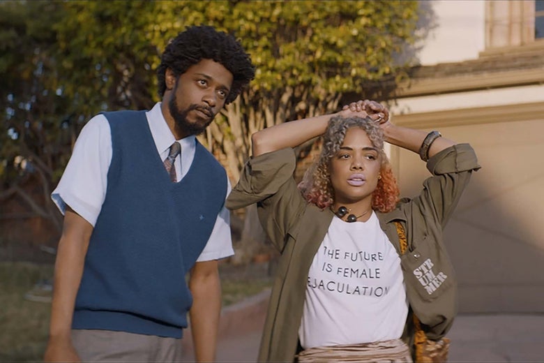 Sorry to Bother You, starring Lakeith Stanfield, Tessa Thompson, and Armie Hammer, reviewed.