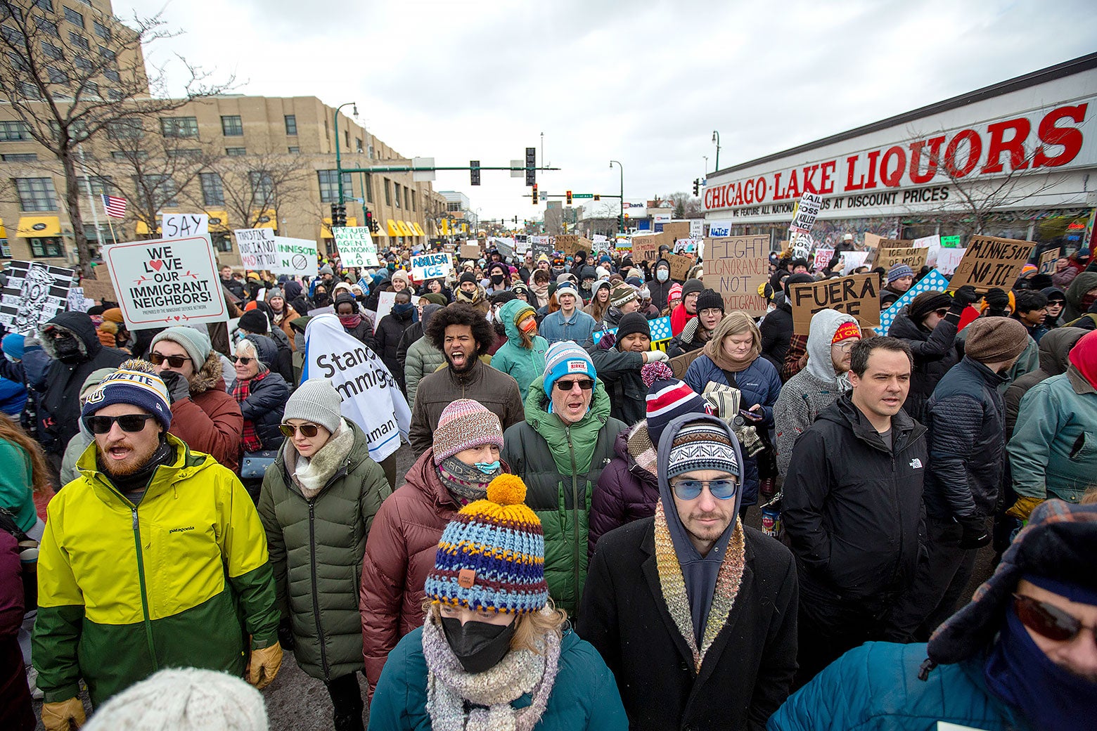 A major protest in Minneapolis. 