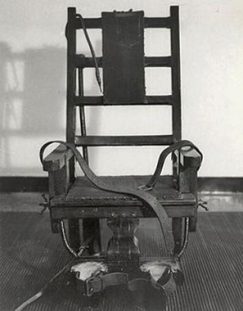 “Old Sparky”, the electric chair used at the Sing Sing Correctional Facility in Ossining, NY.