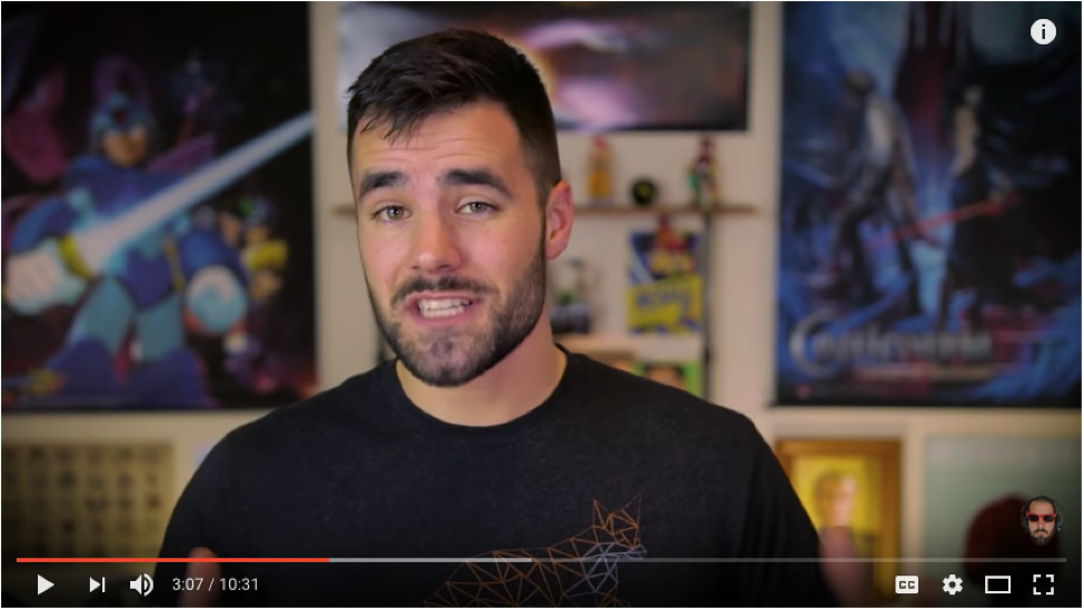 Screen capture from YouTube showing a man looking intense.