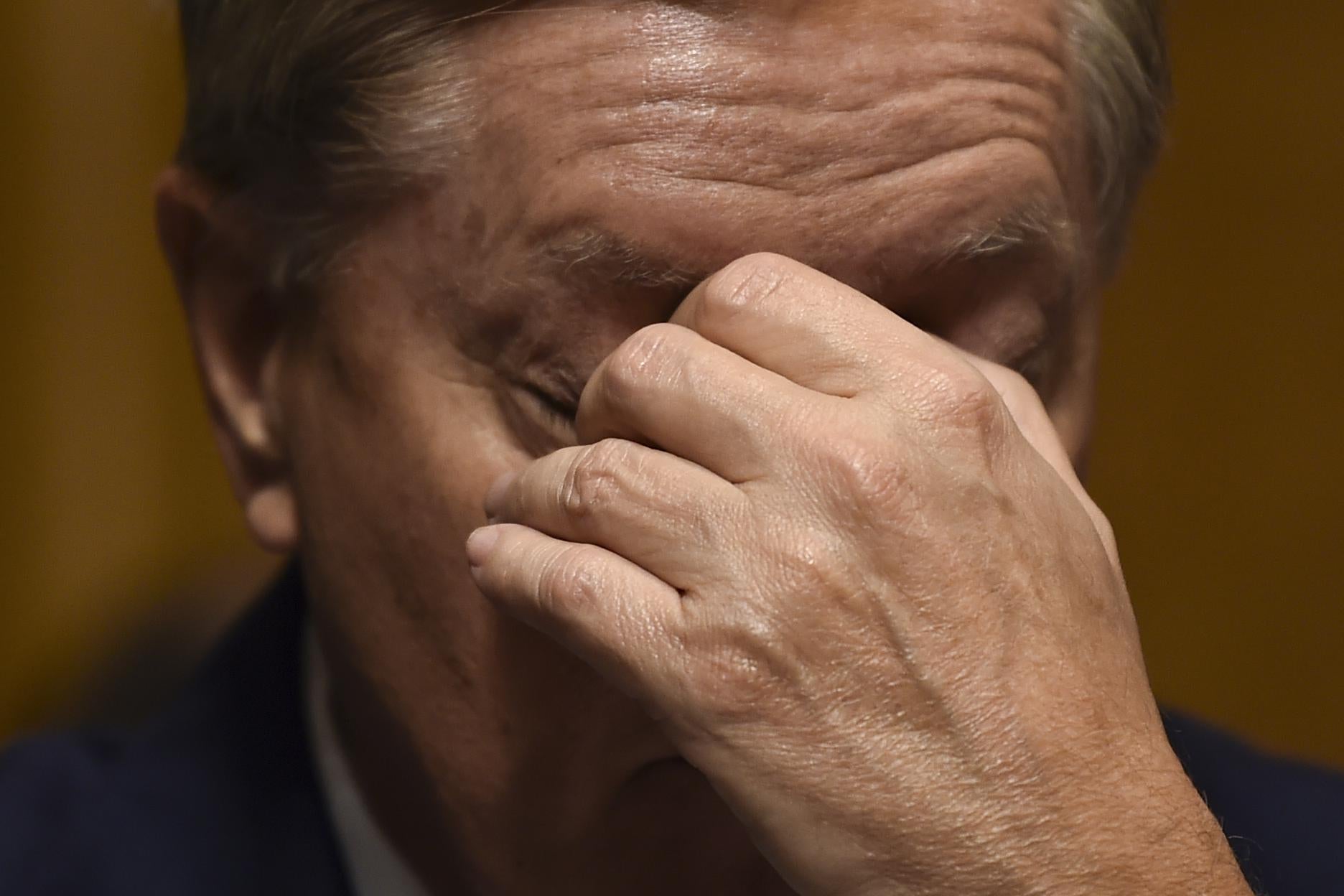 Sen. Lindsey Graham (R-SC) reacts during Friday's meeting of the Judiciary Committee. 