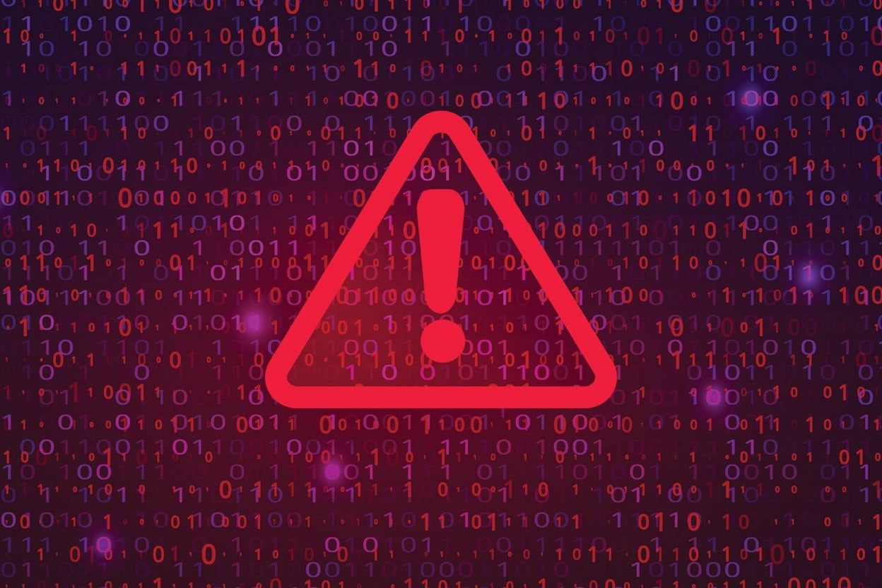 A montage of computer security warnings.