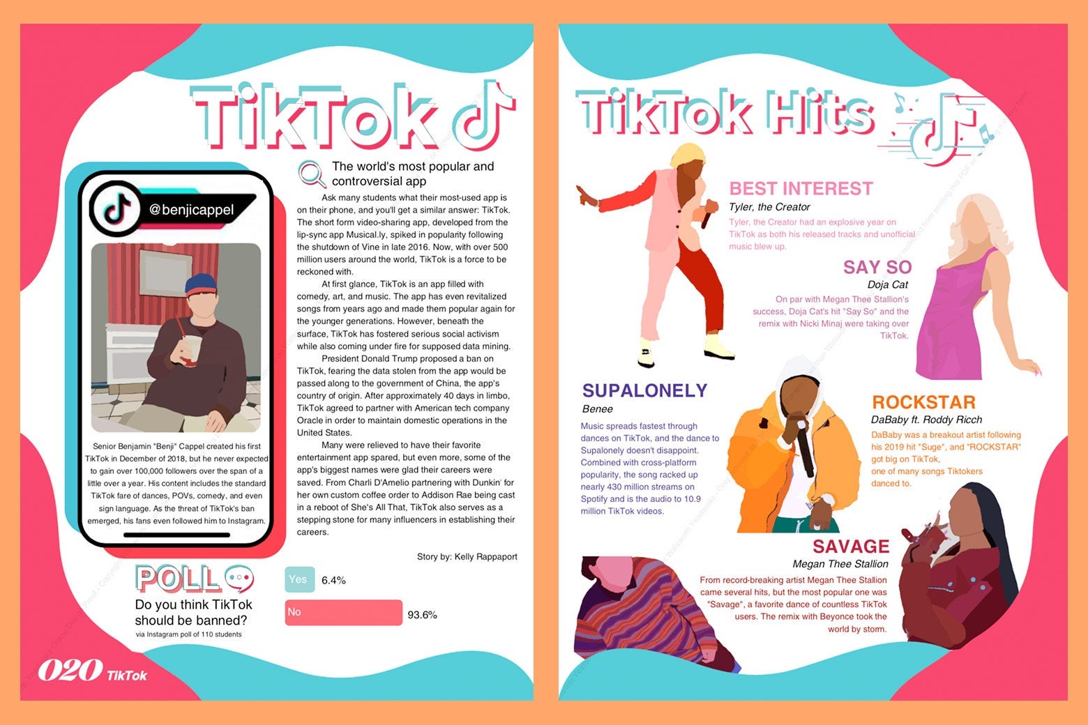 A TikTok spread in the yearbook.