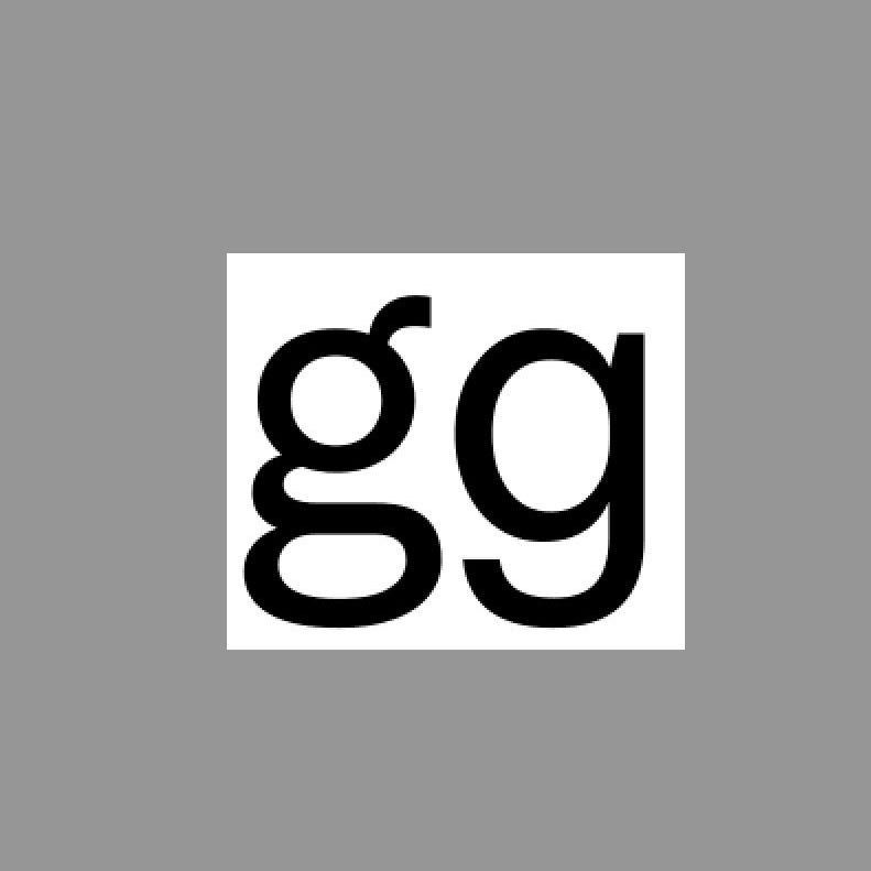 The lowercase g and it's alternate in the Chirp font. 