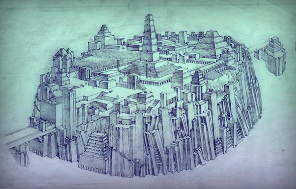 Plan of Atlantis mock-up.