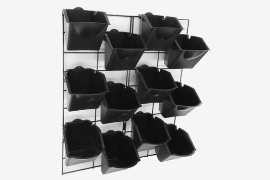 Stratco Vertical Wall Garden in Black.