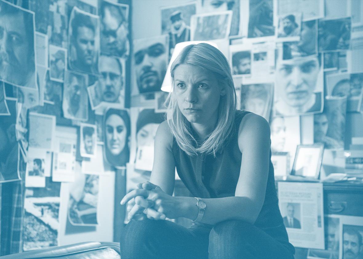 Claire Danes as Carrie Mathison in Homeland (Season 5, Episode 3).