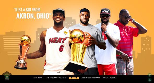 LeBron James' website is the HTML 