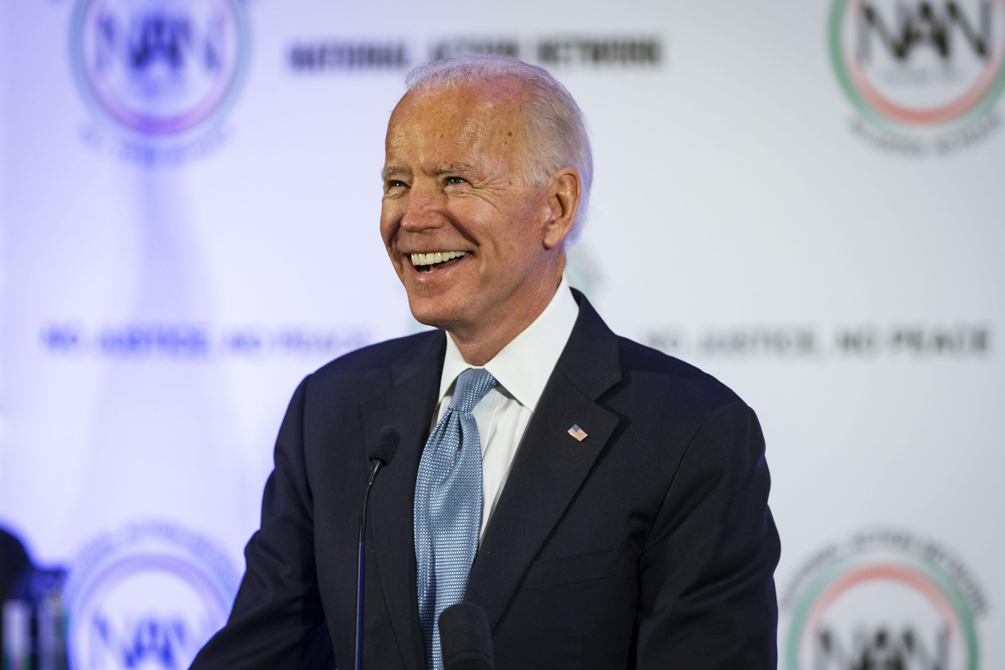 Former Vice President Joe Biden speaks during the National Action Network Breakfast on January 21, 2019