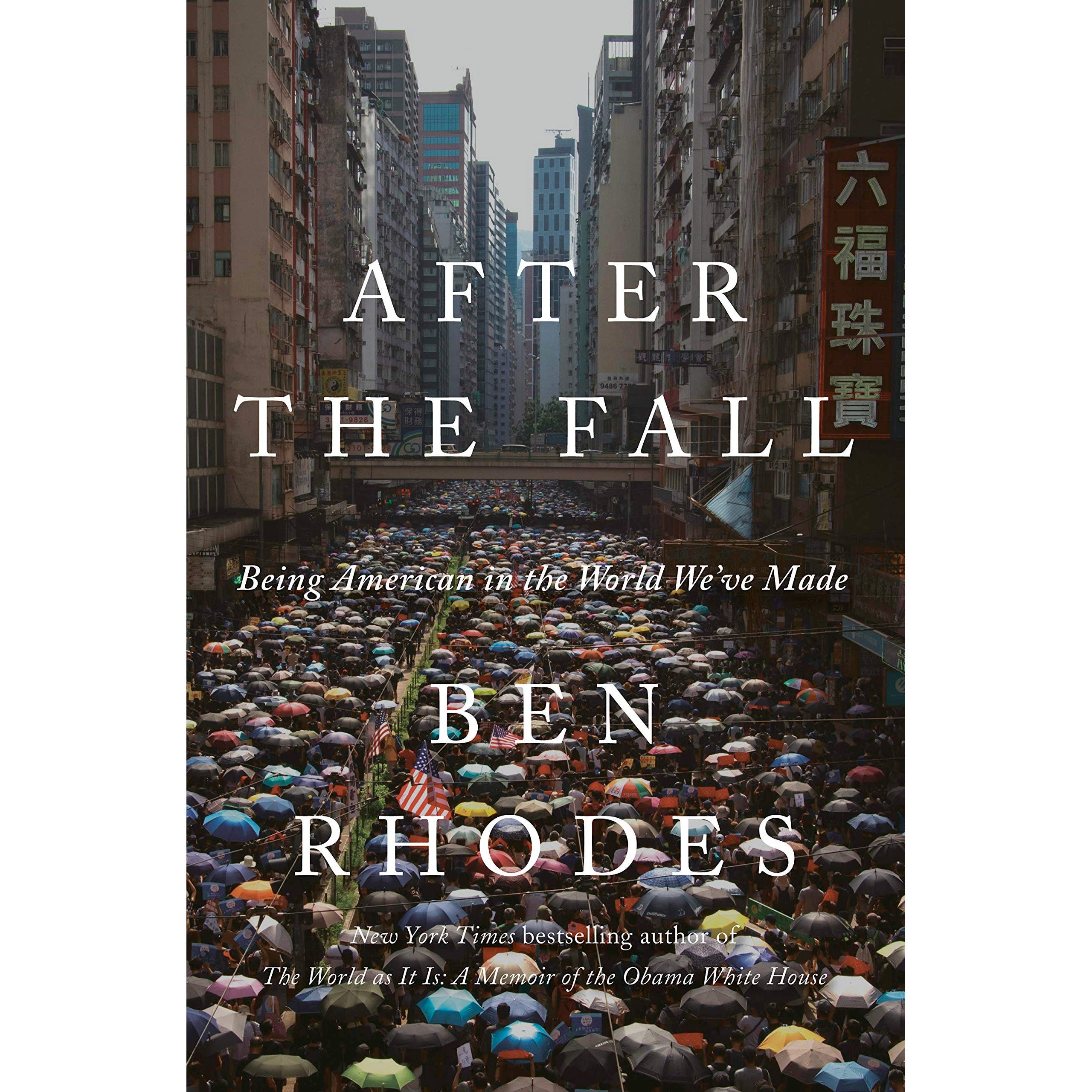 After the Fall book cover featuring a sea of protesters under umbrellas in Hong Kong