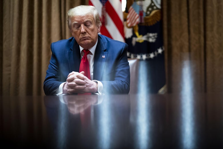 President Trump in the Cabinet Room of the White House on June 10, 2020.